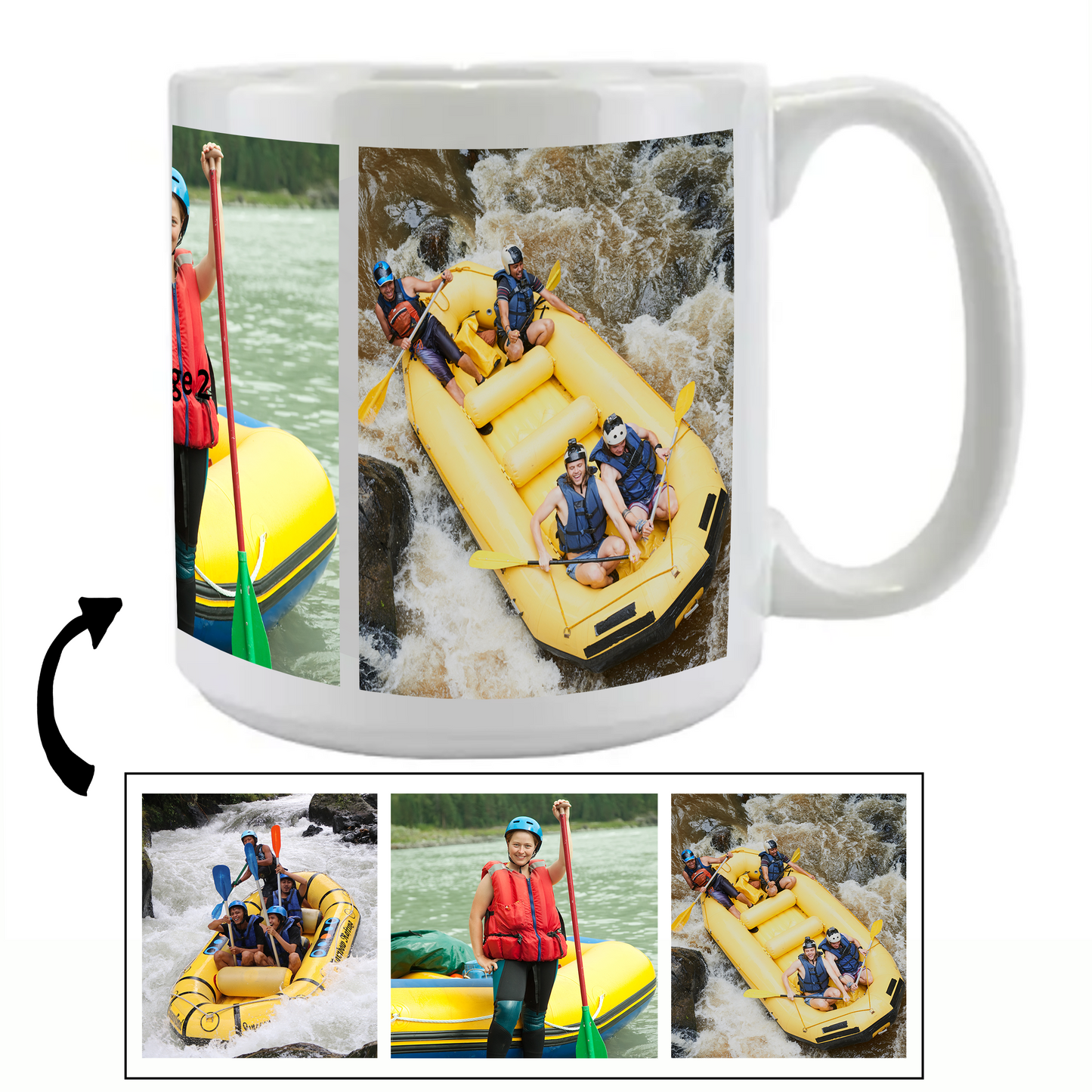 Custom Collage Jumbo Mug (20 ounce) with 3 Images