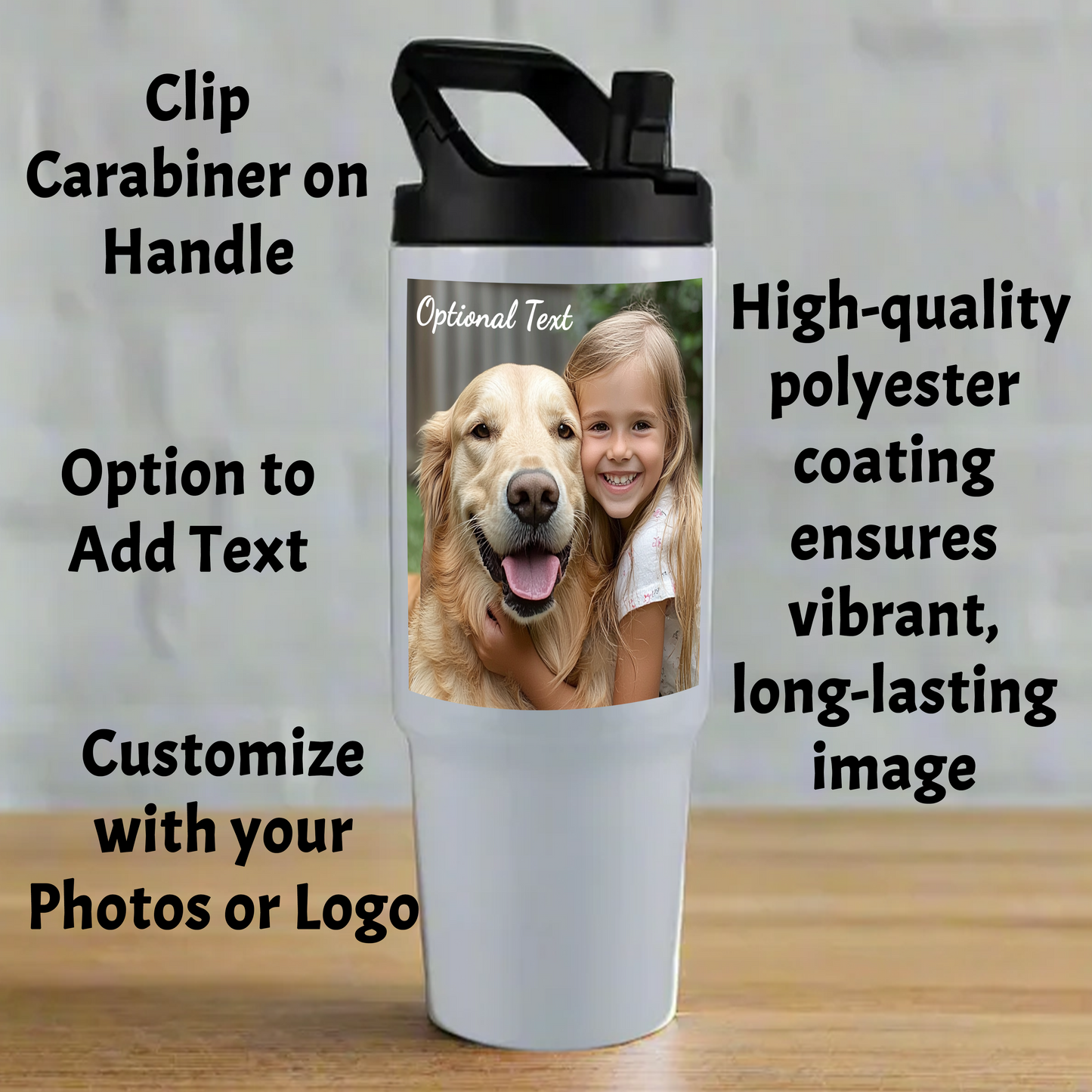 Custom Travel Tumbler with Lid - Clip Mate, 2 Images