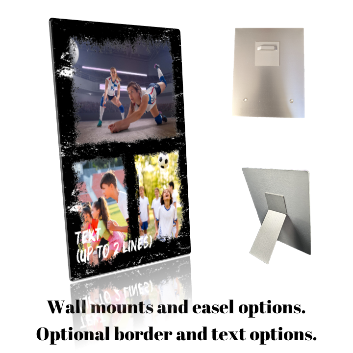 5x7 Custom Metal -Collage of Three with Borders