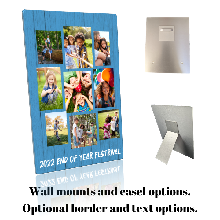 5x7 Custom Metal - Collage of 9 Images