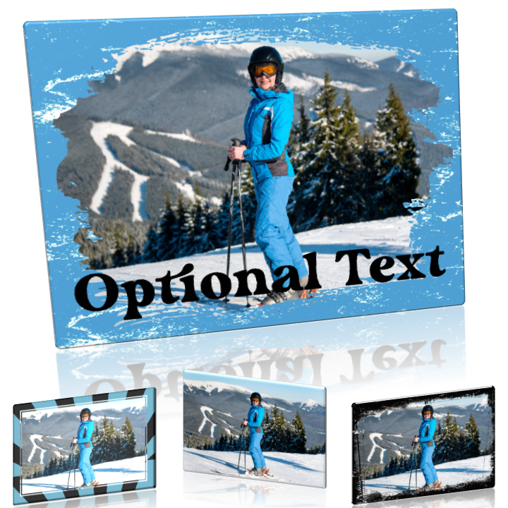 Custom Metal Priint 5x7 Classic Landscape Single Metal Print with Optional Border.