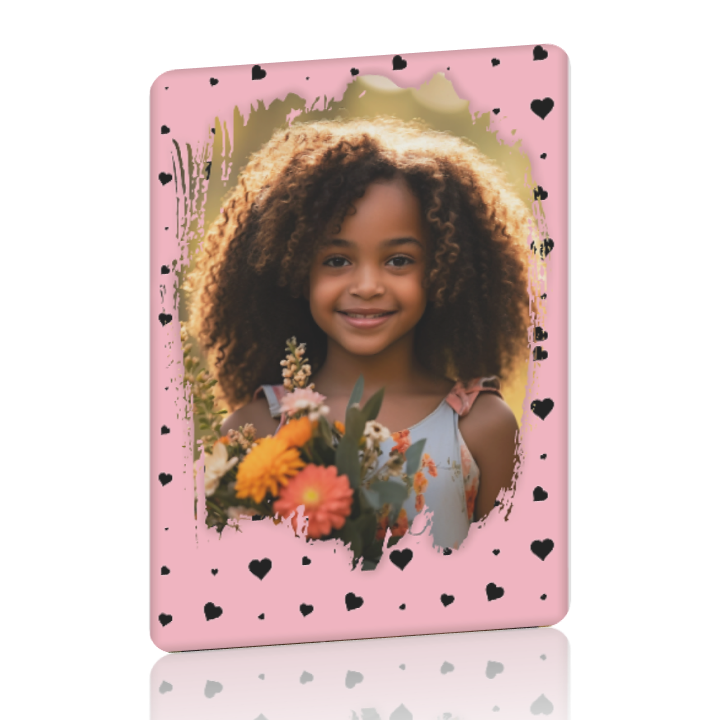 Custom Metal Print.  5x7 Classic Portrait on Brush Stroke.  Many Options to Personalize!