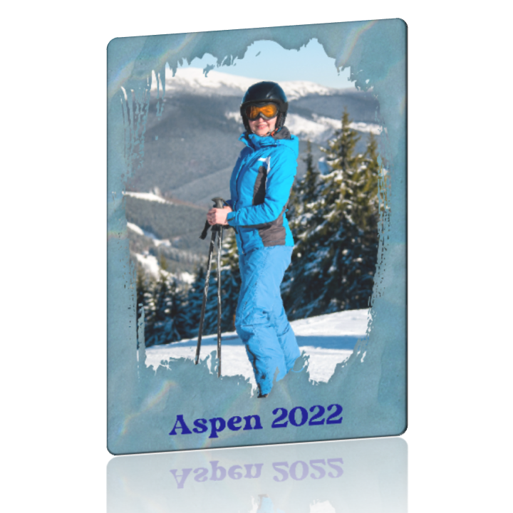 Custom Metal Print.  5x7 Classic Portrait on Brush Stroke.  Many Options to Personalize!