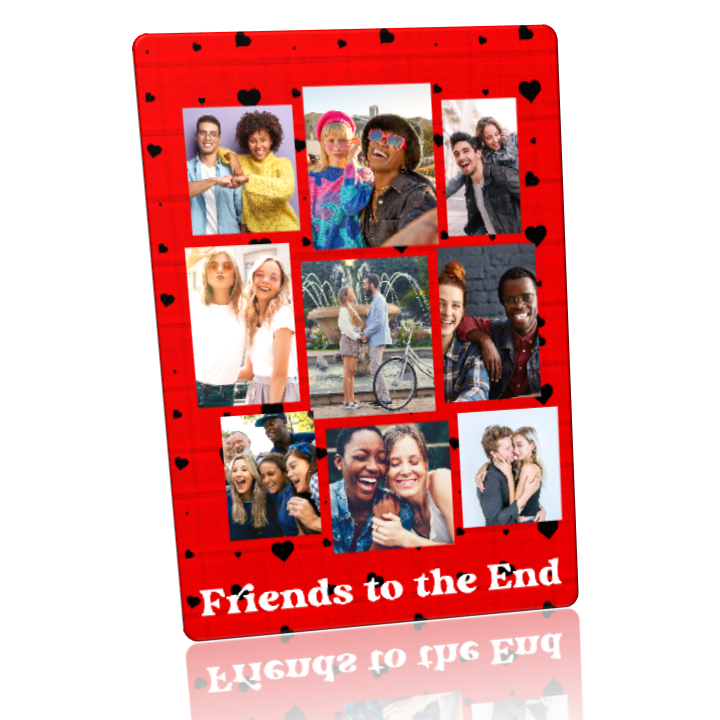 5x7 Custom Metal - Collage of 9 Images