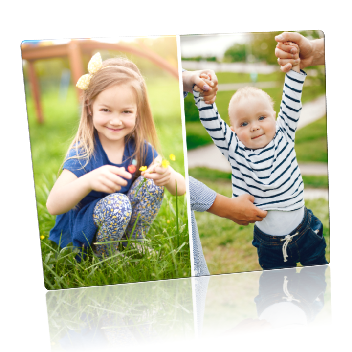 8x10 Custom Metal - Landscape Collage of 2 Images