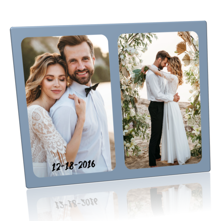 8x10 Custom Metal - Landscape Collage of 2 Images