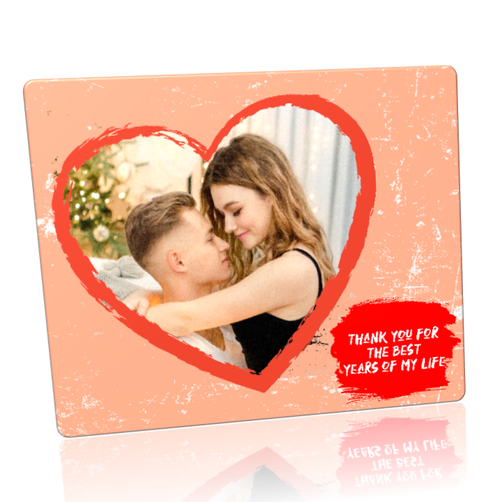 Custom Metal Print: 8x10 Landscape Heart Theme Metal Print