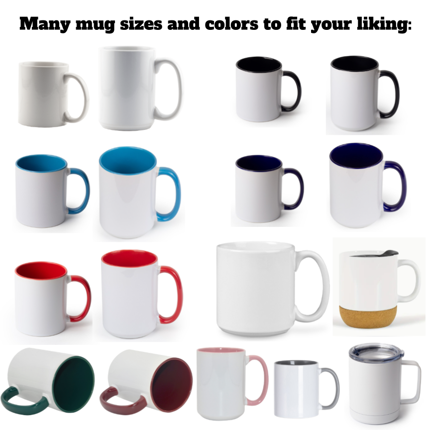 Collage Mug with 2 Photos and Banner - Personalized Custom Mug