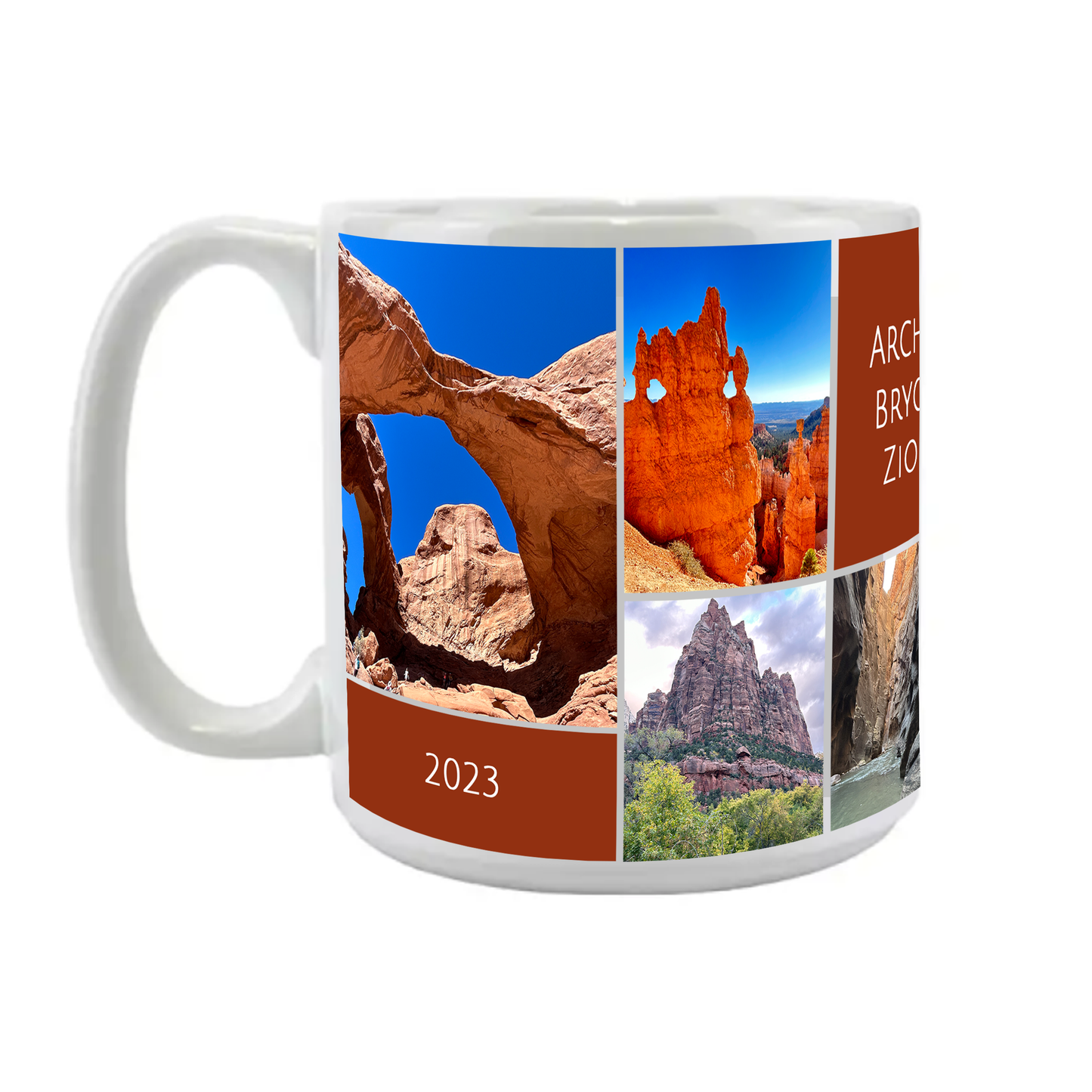 Custom Collage Jumbo Mug (20 ounce) with 7 Photos and Text Options- Personalized Mug