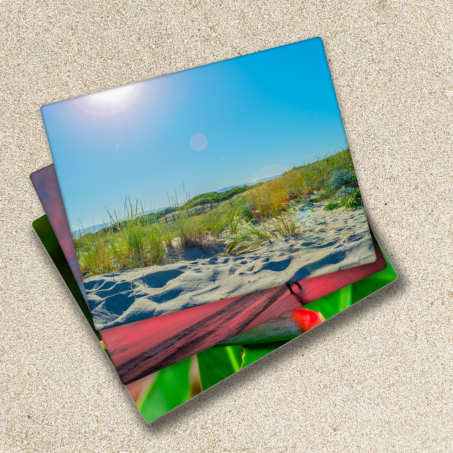 5x7 Custom Metal - Collage of Two with Optional Borders and Text