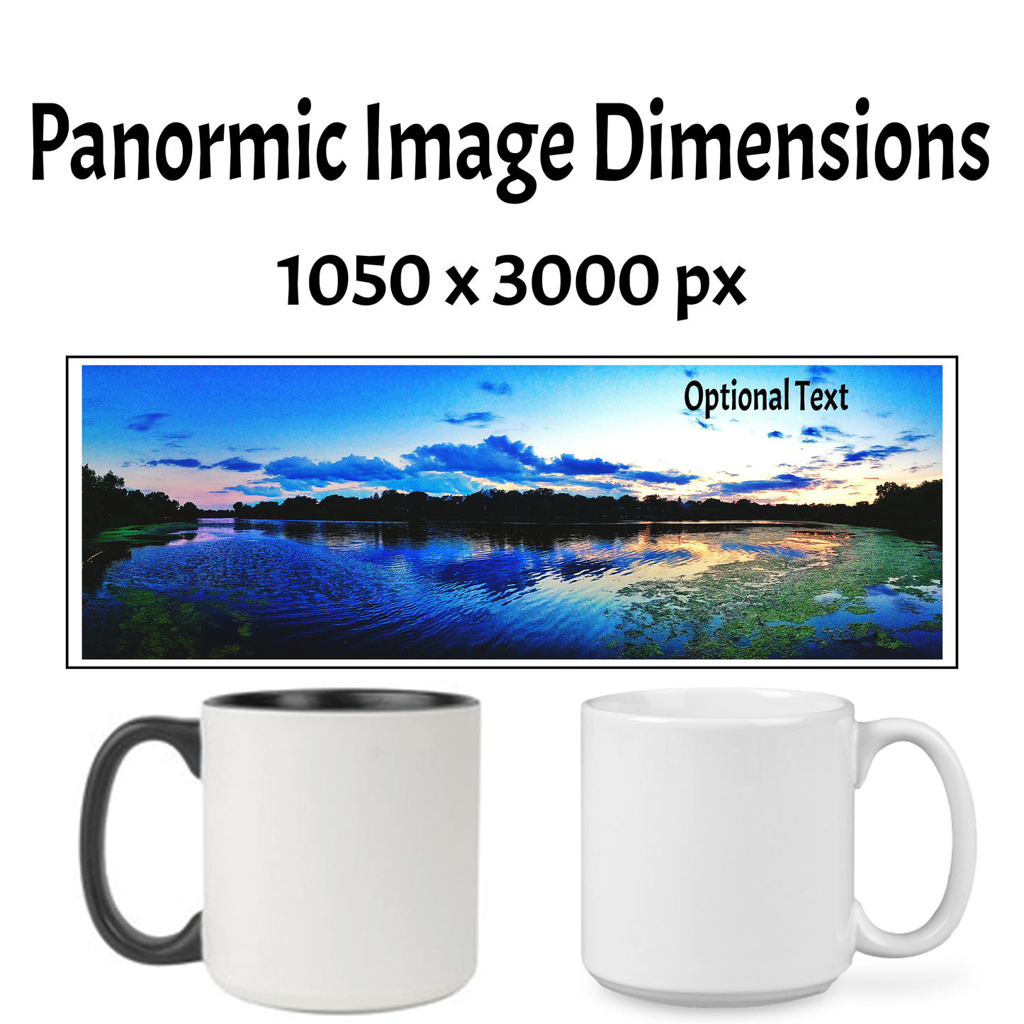 Custom Panoramic Jumbo Mug (20 ounce) - 1 Image Wrap