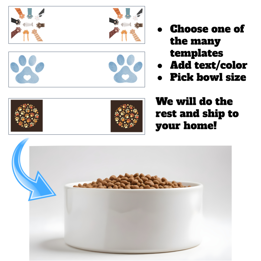 Ceramic Pet Bowl - Name Tag