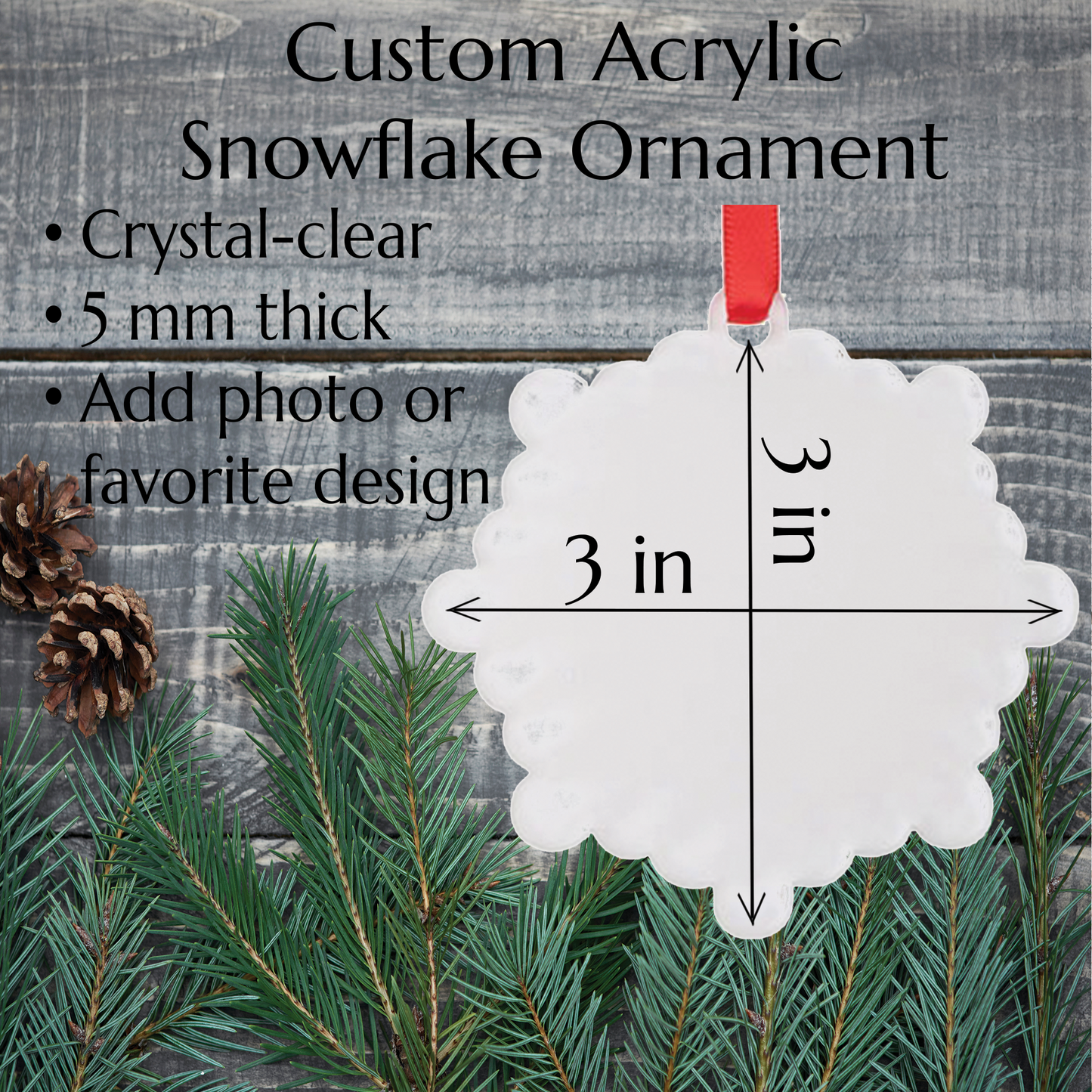 Acrylic Snowflake Ornament