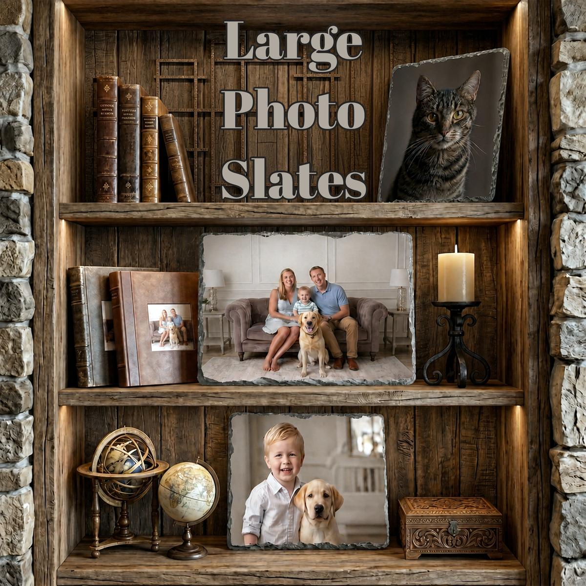 Large Personalized Photo Slates | Stone Art