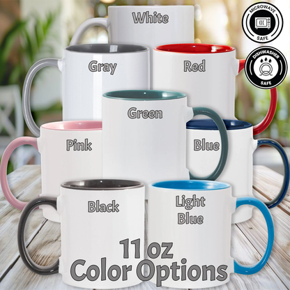 Personalized 2-Photo Coffee Mug with Custom Text – 11 oz & 15 oz Ceramic Gift