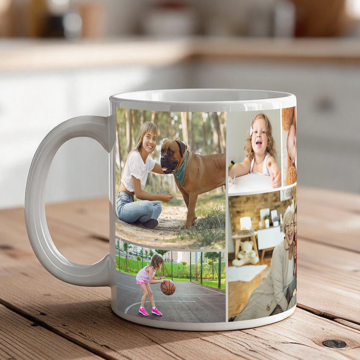 7-Image Collage Coffee Mug — Personalized Ceramic | 11 & 15 oz
