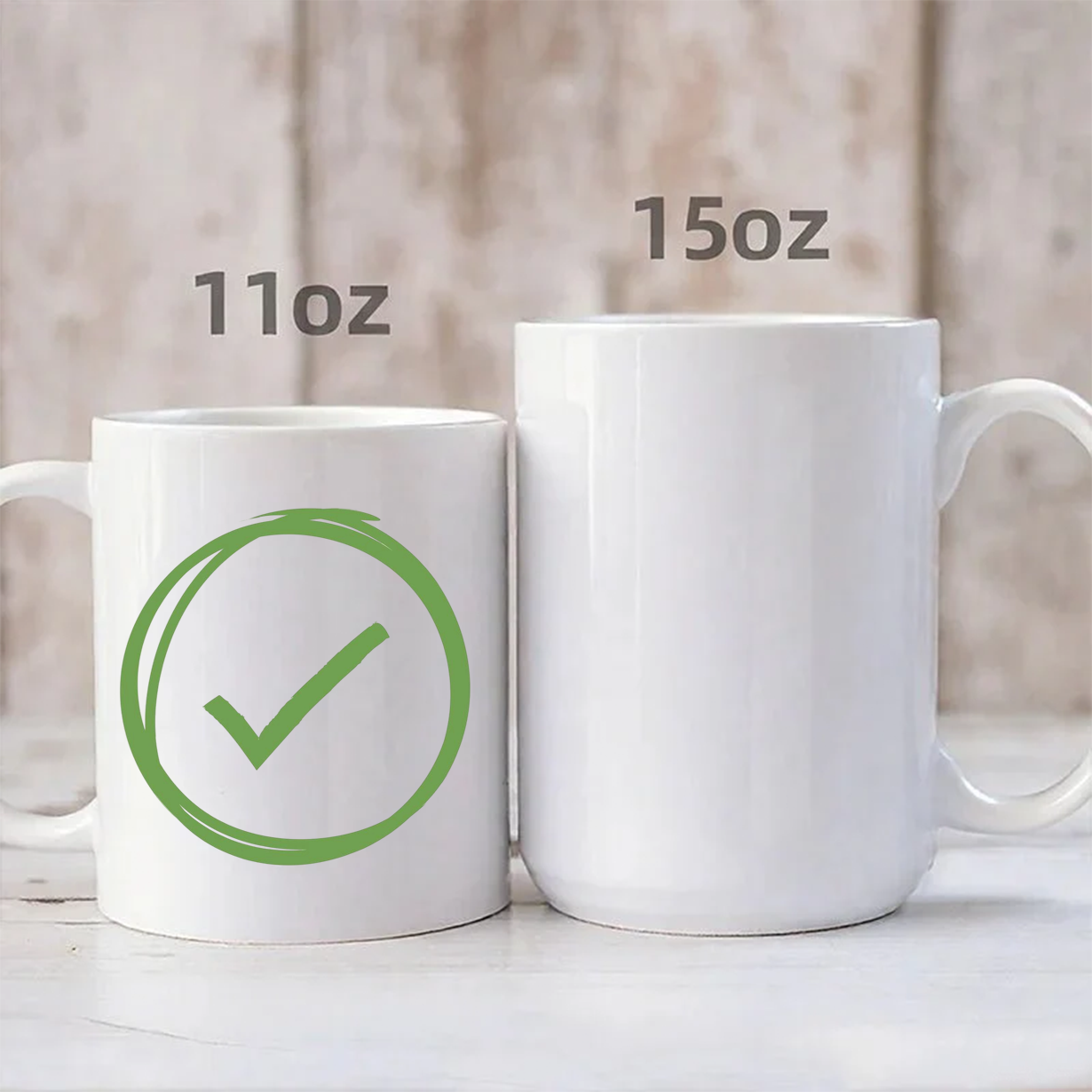 Custom Photo Mug - 10 Box (7 Images/3 Colored Text Boxes)