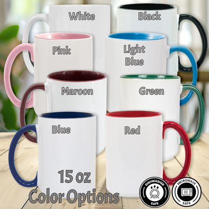 Personalized 2-Photo Coffee Mug with Custom Text – 11 oz & 15 oz Ceramic Gift
