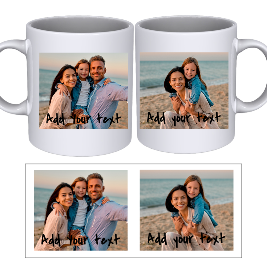 Personalized Custom Mug with 2 Photos - Perfect Gift!