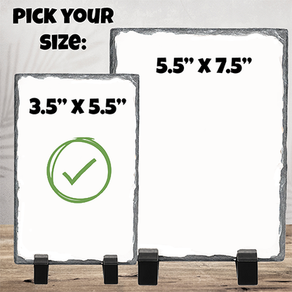 Small Personalized Photo Slate – 3.5"x5.5" Portrait Stone Keepsake