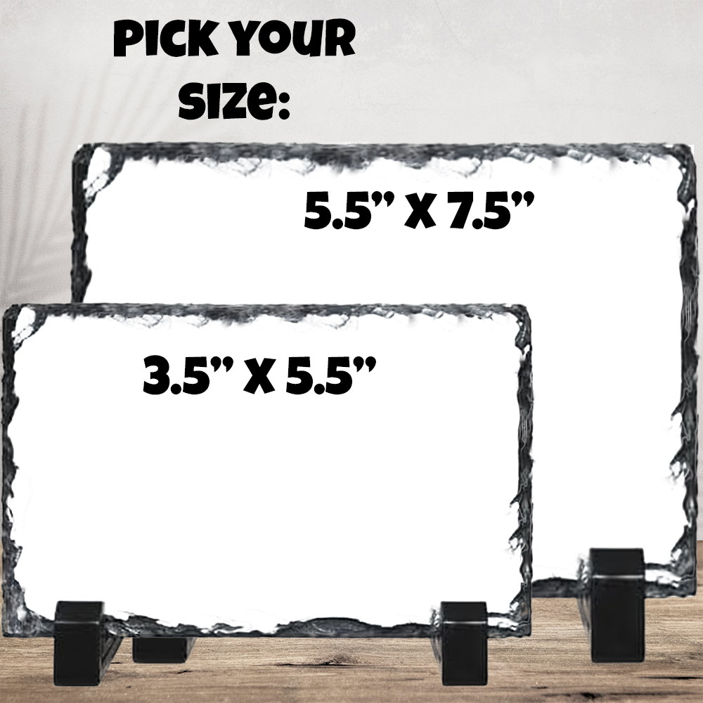 Personalized Photo Slate - Single Landscape Image 3.5" x 5.5" or 5.5" x 7.5"