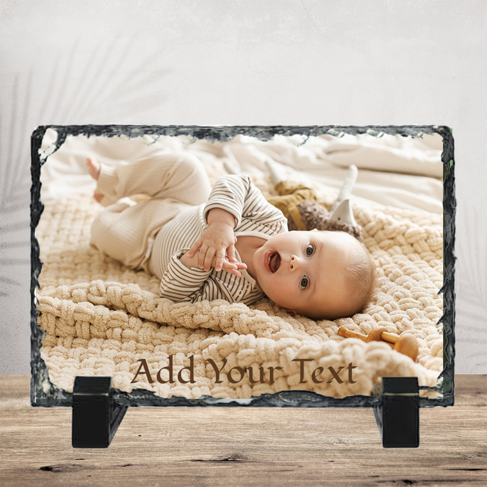 Personalized Photo Slate - Single Landscape Image 3.5" x 5.5" or 5.5" x 7.5"