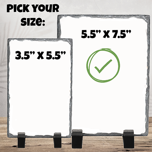 Personalized Photo Slate – 5.5 x 7.5" Portrait Stone Keepsake