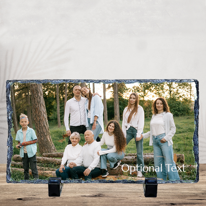 Personalized Photo Slate - 4.7"x8.7" or 5.9"x11.8"  Landscape Stone Keepsake Gift
