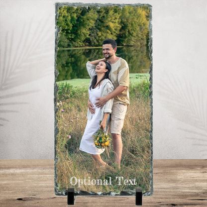 Personalized Photo Slate - Single Portrait Image 4.7" x 8.7" or 5.9" x 11.8"