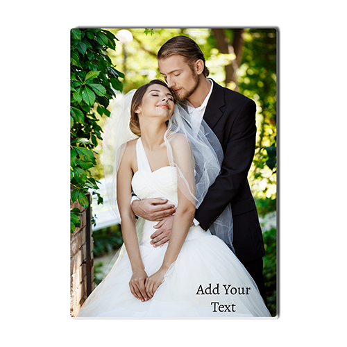 Personalized Acrylic Wall Art: 8x10 Portrait Collage of 4 Prints with Optional Text and Borders