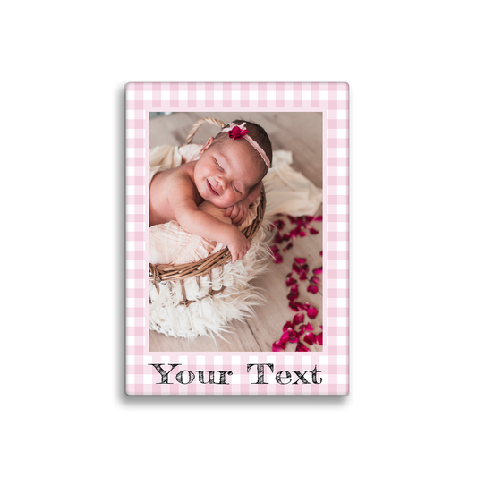 5x7 Custom Metal - Classic Single Image Portrait Print on Background
