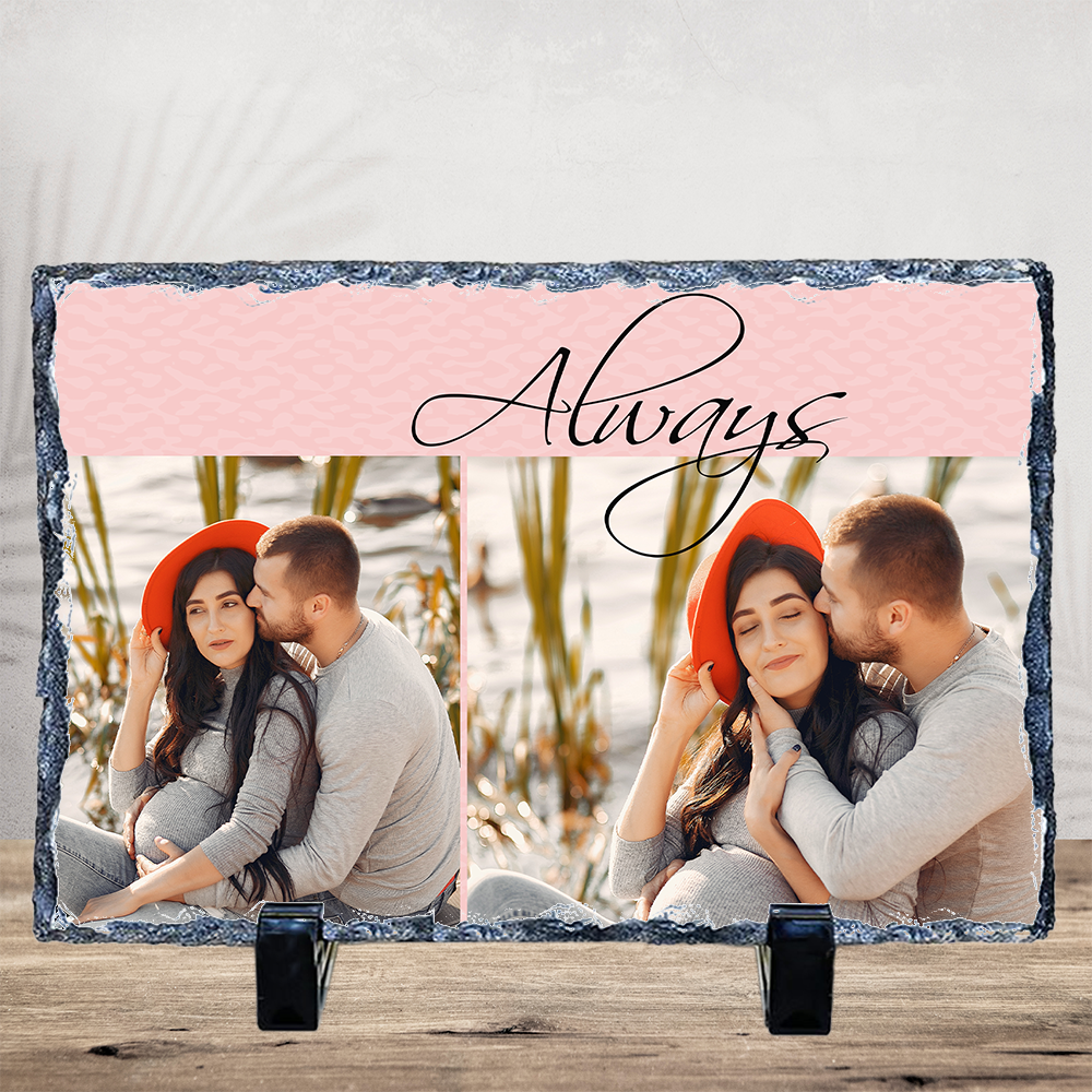 Personalized Photo Slate: 7.5" x 11.5" Landscape ~ Special Message