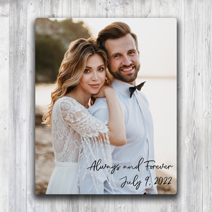 Personalized Photo Metal Print 8x10 – Custom Portrait Wall Art Gift