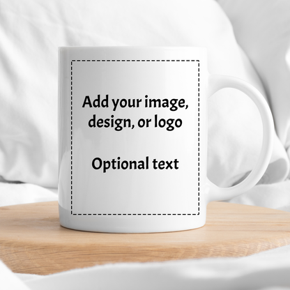 Personalized 2-Photo Coffee Mug with Custom Text – 11 oz & 15 oz Ceramic Gift