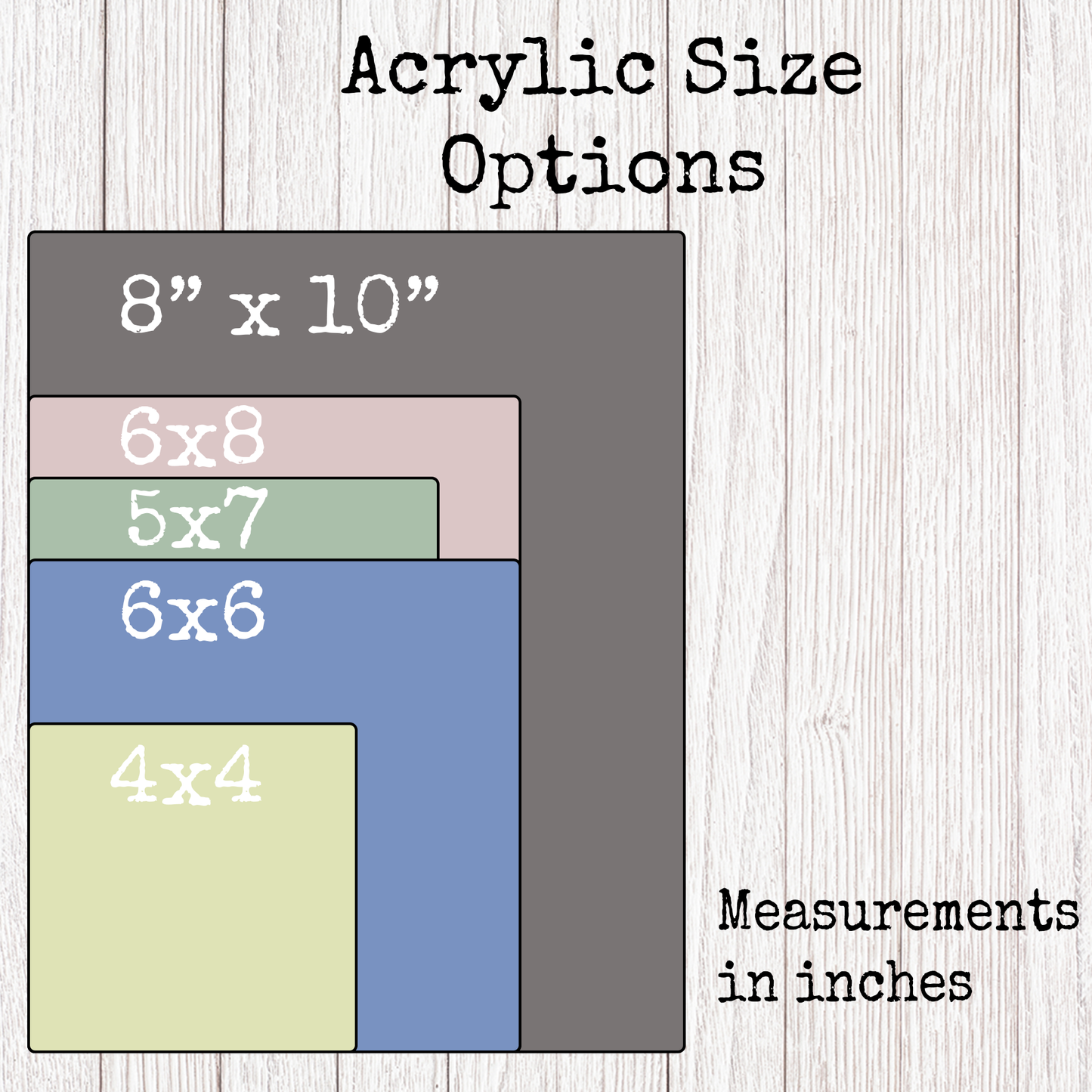 Acrylic Photo Art 6x8 ~ Classic Portrait Single