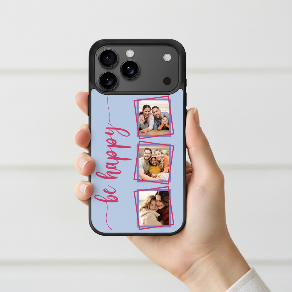 Custom iPhone Cases with Three Framed Images