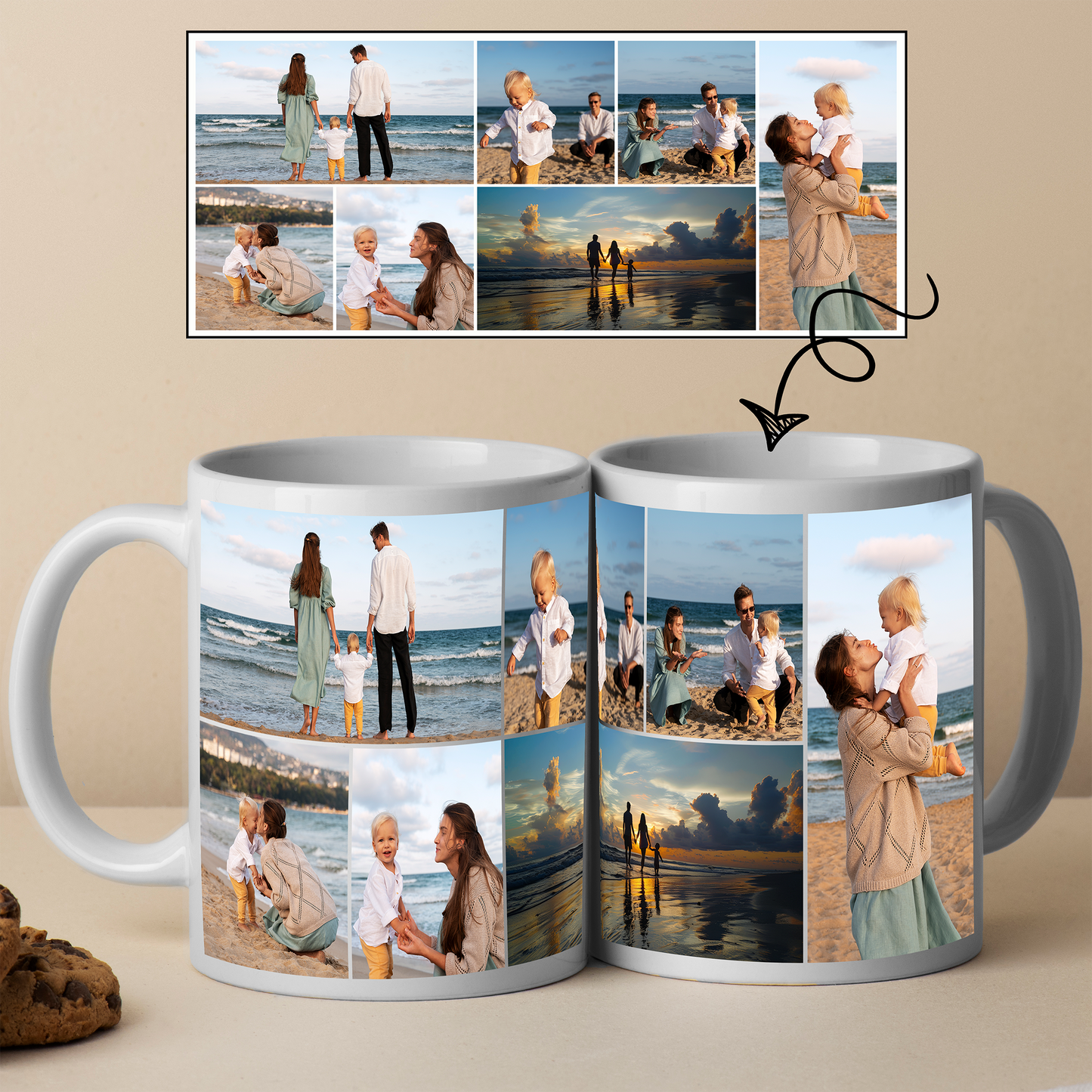 Custom Photo Mug - Collage of 7 (7Images)