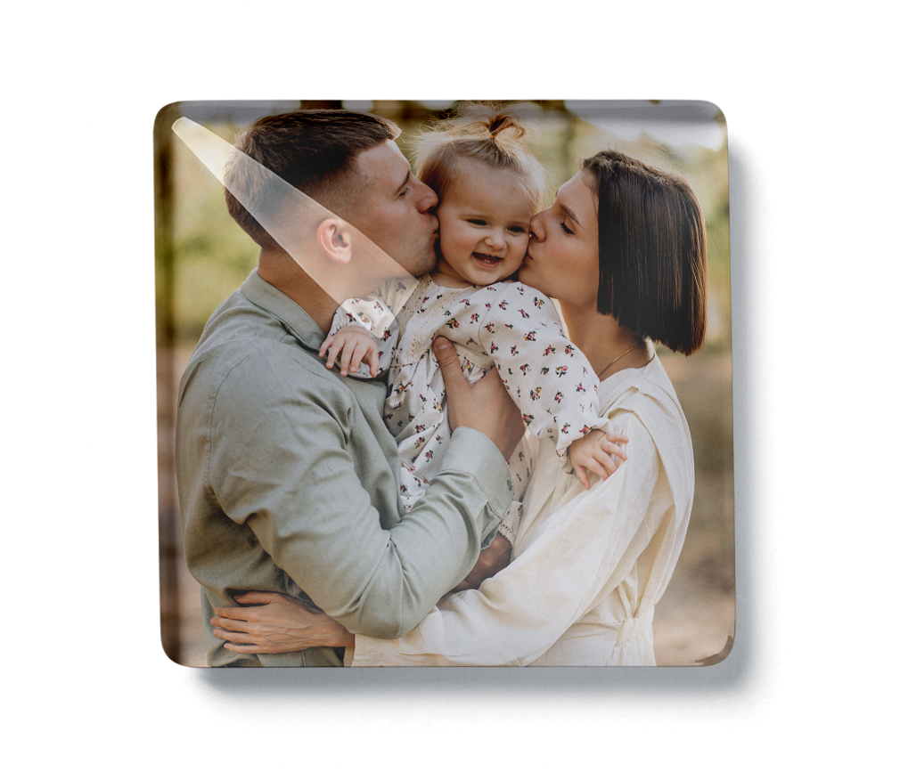 small custom magnet, single acrylic photo magnet, 2 inch fridge magnet, personalized square magnet