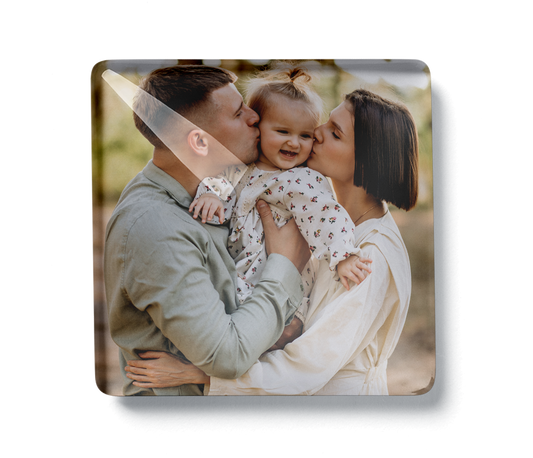 small custom magnet, single acrylic photo magnet, 2 inch fridge magnet, personalized square magnet