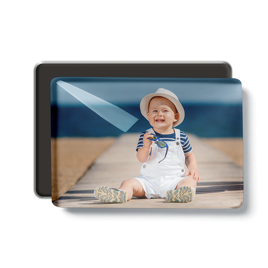 rectangle photo magnet, larger custom magnet, portrait acrylic magnet, single 2x3 fridge magnet