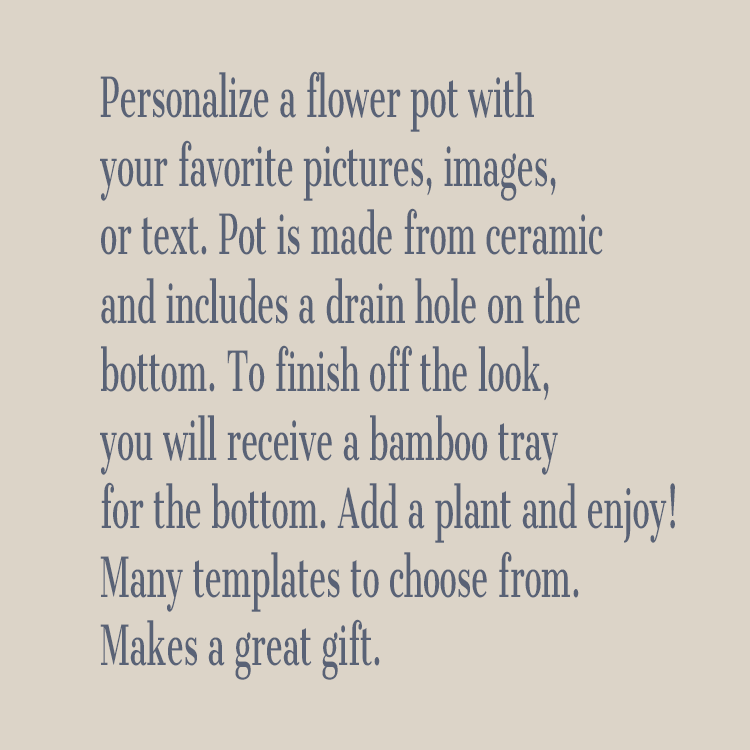 Custom Ceramic Flower Pot with Bamboo Base: 9 Photos & 1 Text Box