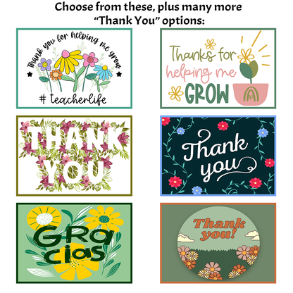 Personalized Custom Flower Pot: Positive Thoughts/Thank You