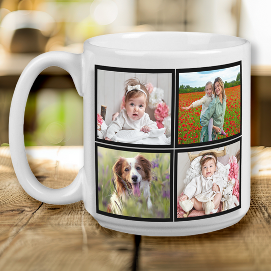 Custom Collage Jumbo Mug (20 ounce) - 8 Images