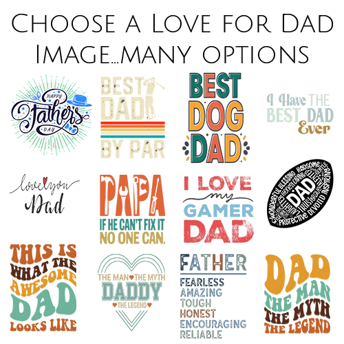Custom Photo Mug - Love for Dad (5 Images and Icon Message)
