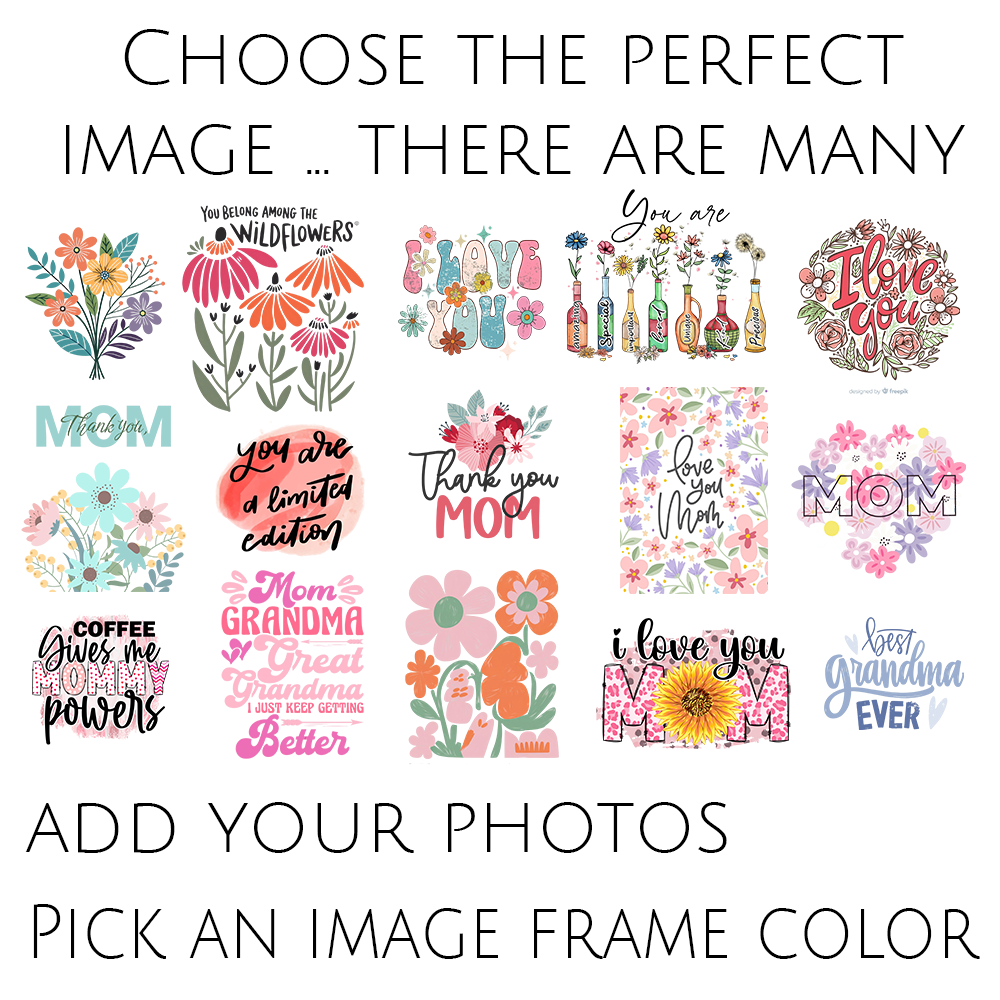 Custom Photo Mug - Love for Mom (5 Images and Icon Message)