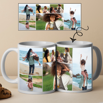 6-Image Collage Coffee Mug — Personalized Ceramic | 11 & 15 oz