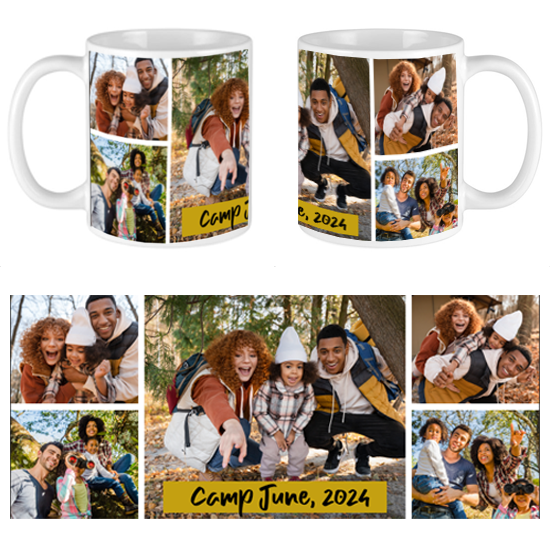 Custom Photo Mug - Penta Mug (5 Photos)