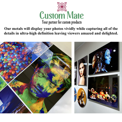 Square Metal Photo Print 8x8 – Custom Instagram-Style Aluminum Print