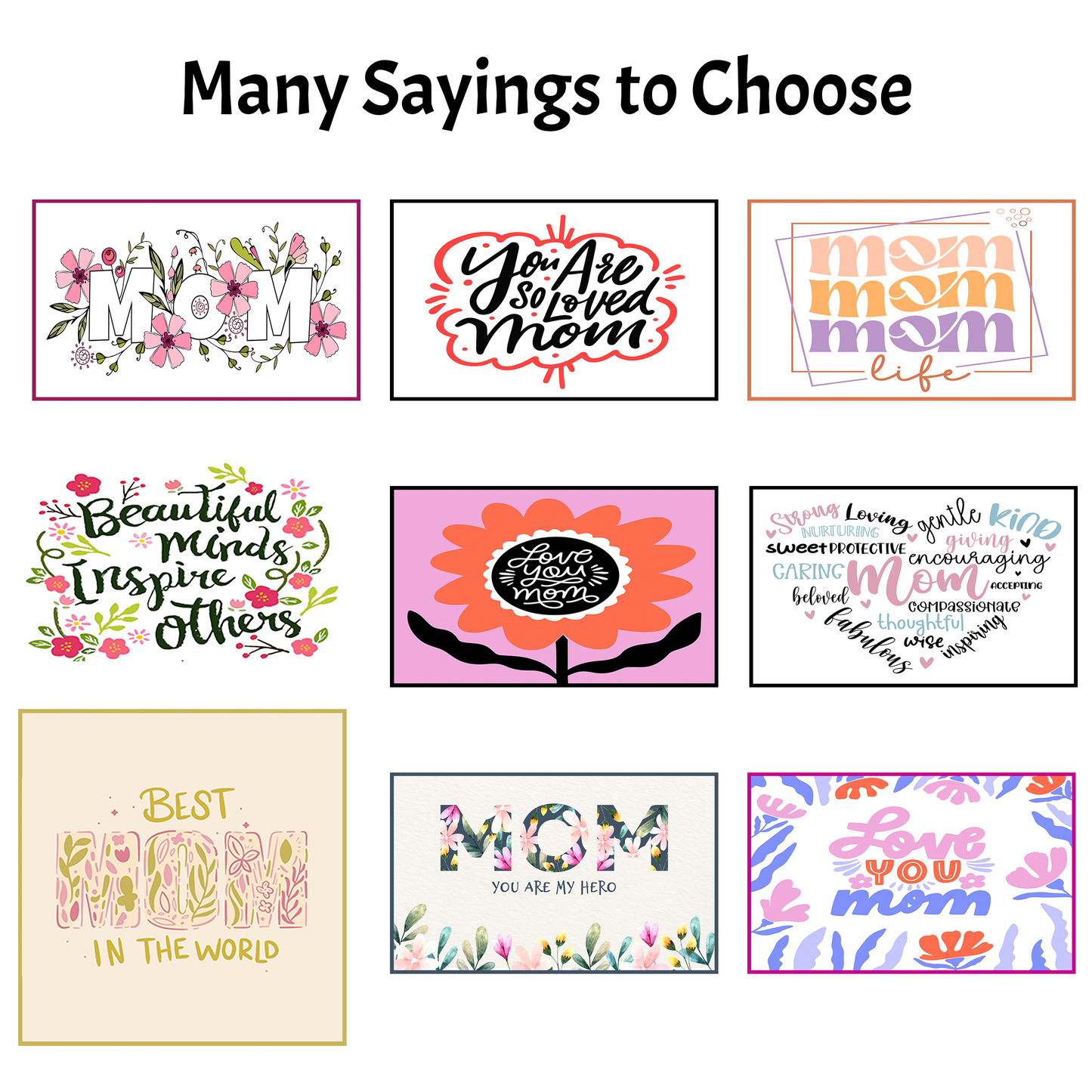 Personalized Custom Flower Pot: 2 Images & Message for Mom Choices