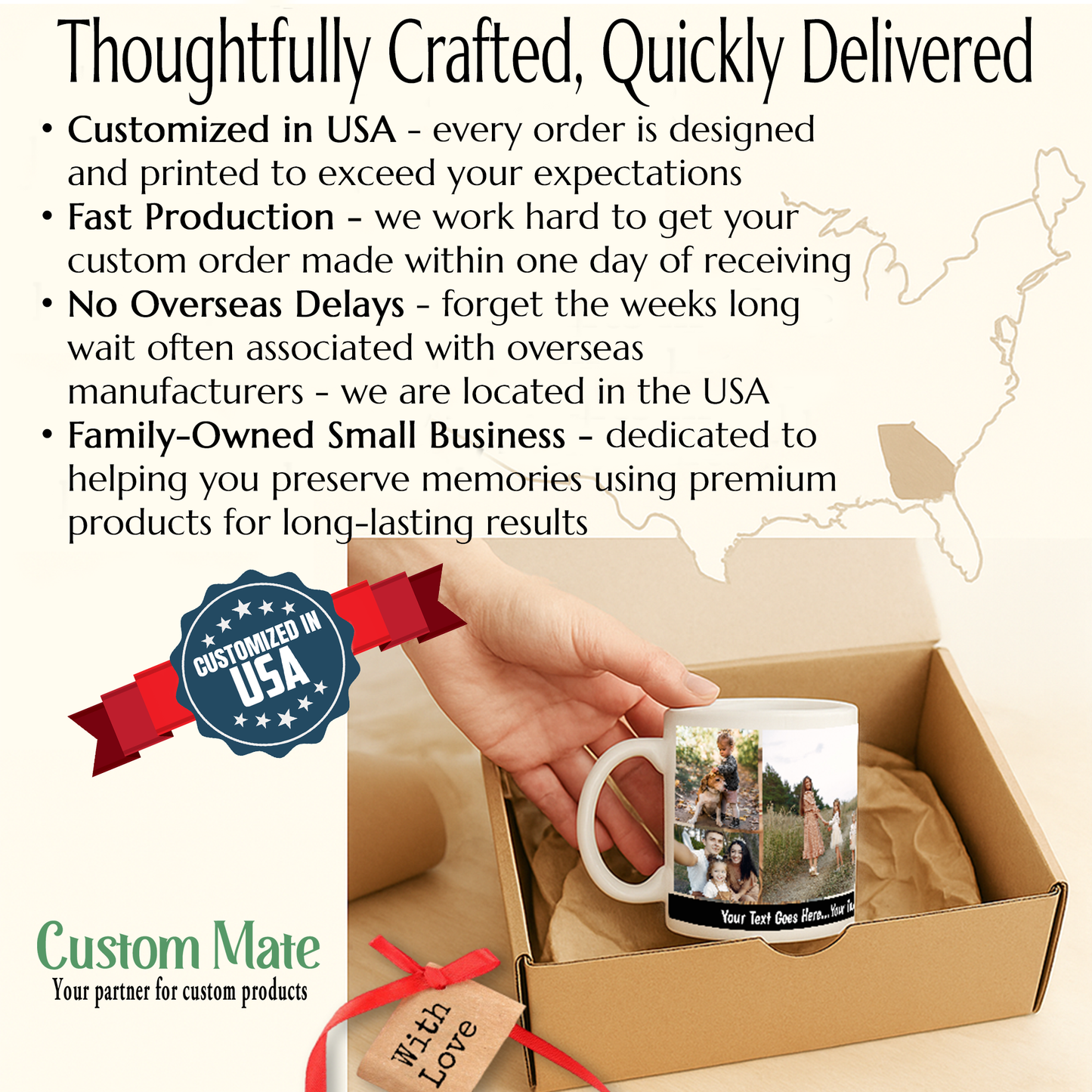 Personalized Custom Mug with 2 Photos - Perfect Gift!